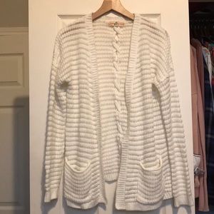 Cream colored chunky cardigan